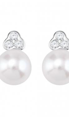 PENDIENTES DE PERLA Y DIAMANTES MB0007